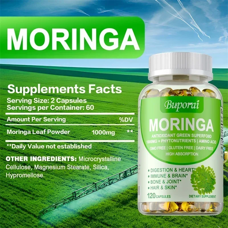 Moringa Capsules - Support Imm - مراجعة Moringa Leaf Powder وسعره