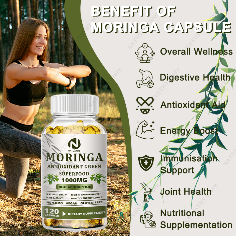 Moringa Organic 1000 mg - With - مراجعة Moringa Leaf Powder وسعره