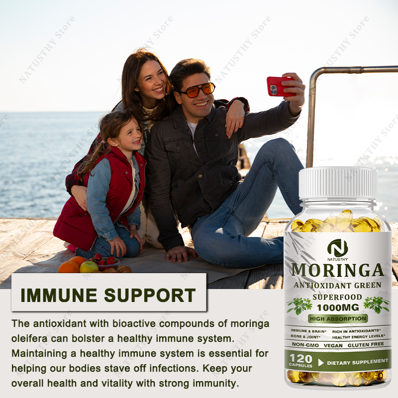 Moringa Organic 1000 mg - With - مراجعة Moringa Leaf Powder وسعره