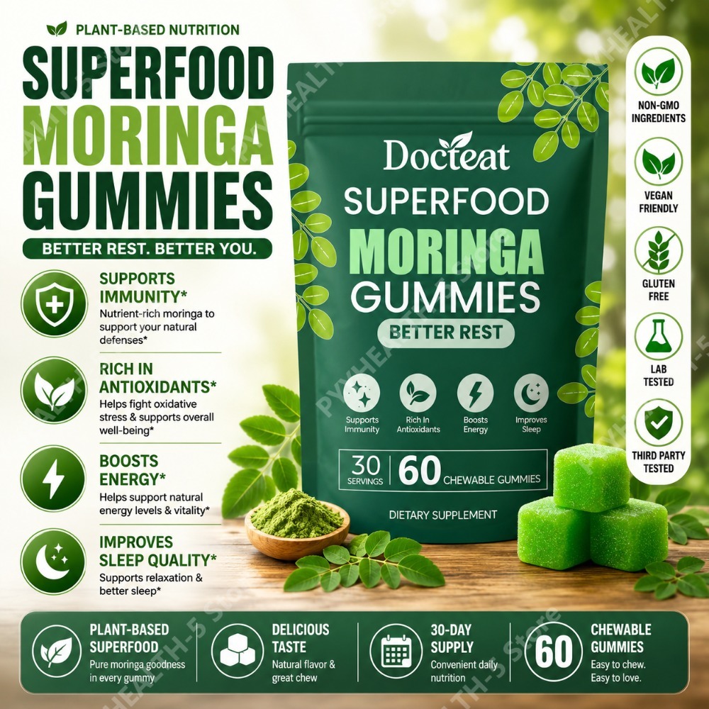 Docteat Moringa Gummies with B - مراجعة Moringa Leaf Powder وسعره