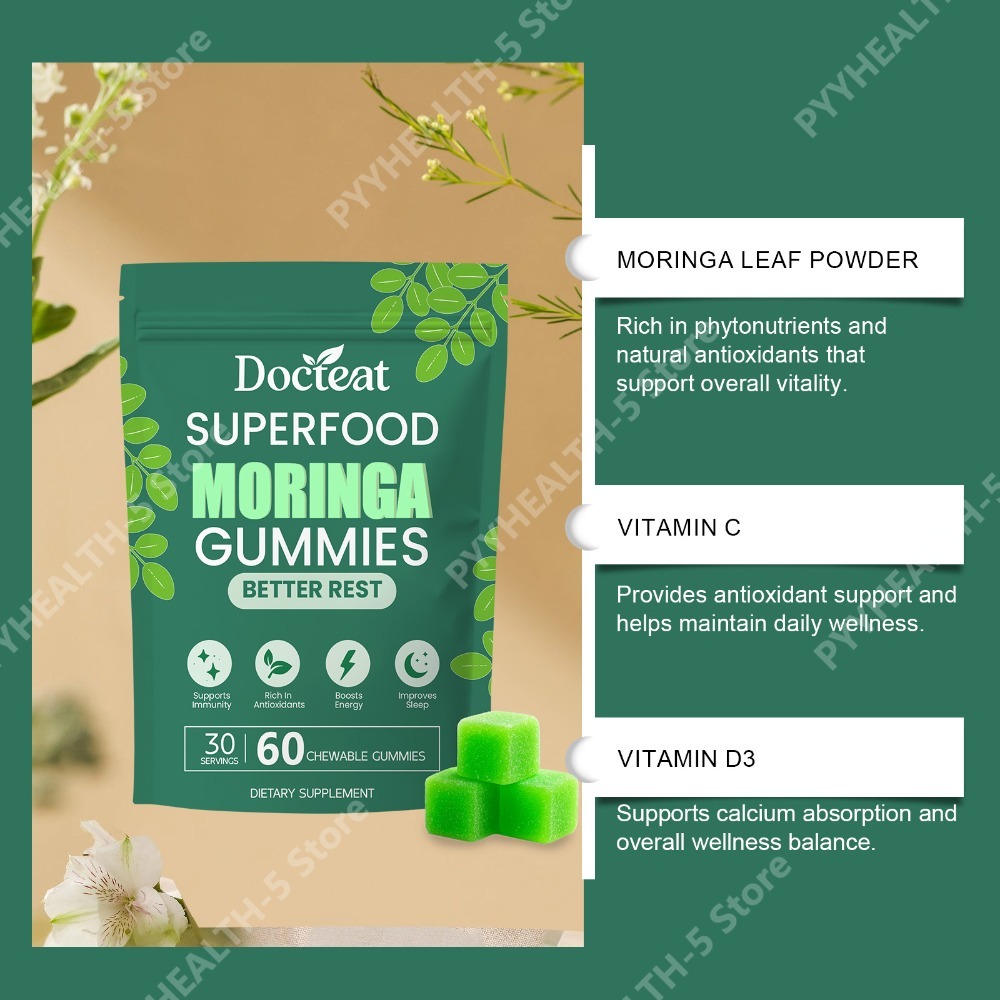 Docteat Moringa Gummies with B - مراجعة Moringa Leaf Powder وسعره