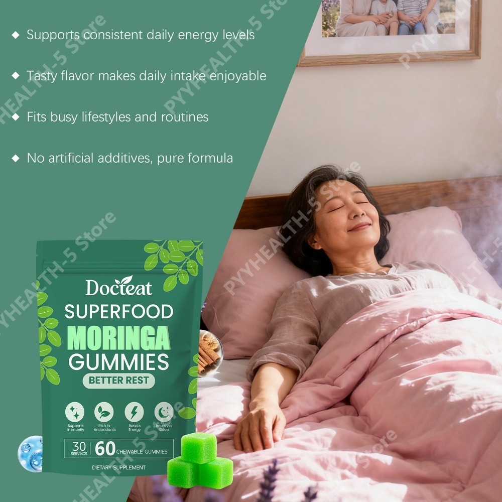 Docteat Moringa Gummies with B - مراجعة Moringa Leaf Powder وسعره