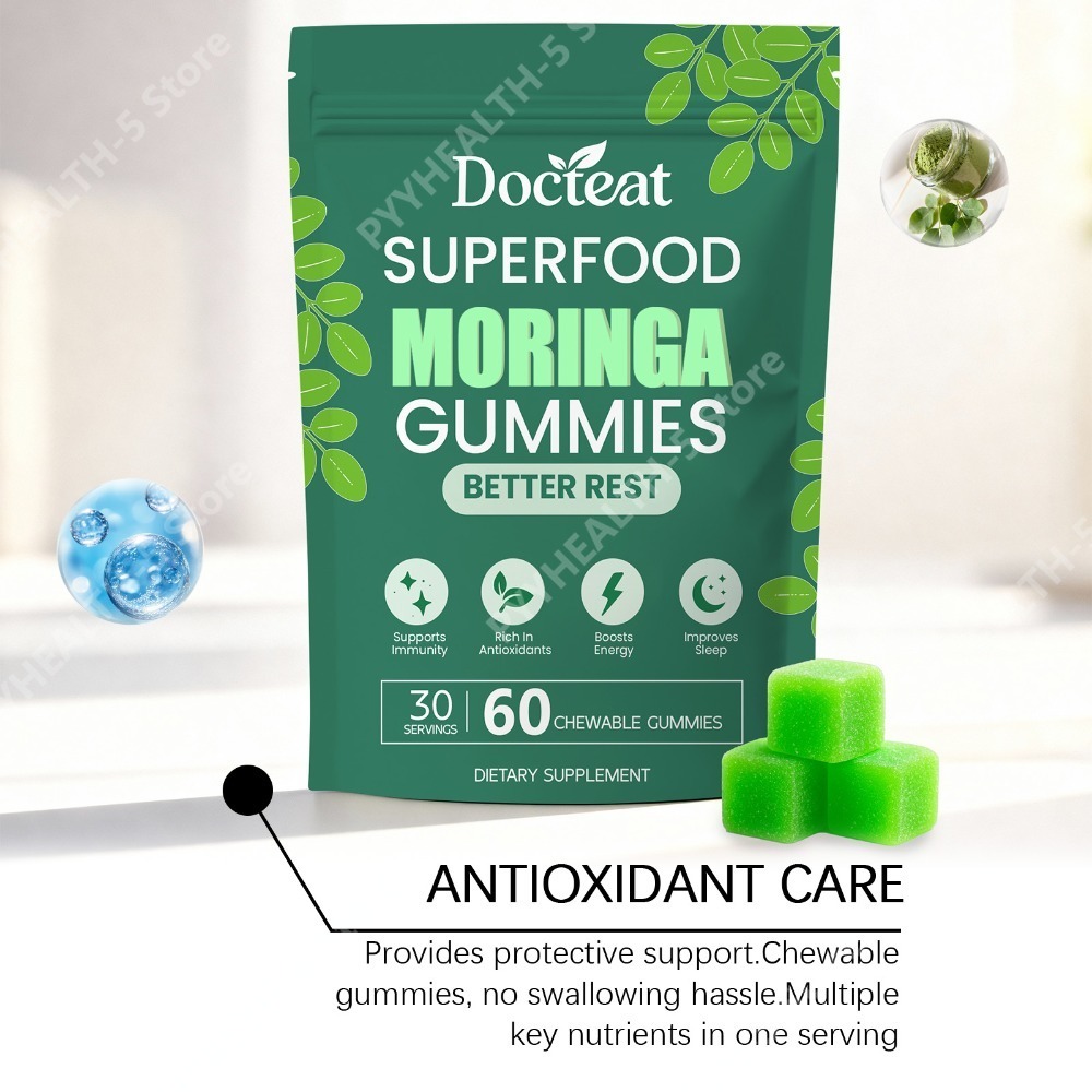 Docteat Moringa Gummies with B - مراجعة Moringa Leaf Powder وسعره