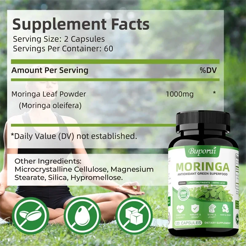 Moringa Capsules - Immune Syst - مراجعة Moringa Leaf Powder وسعره