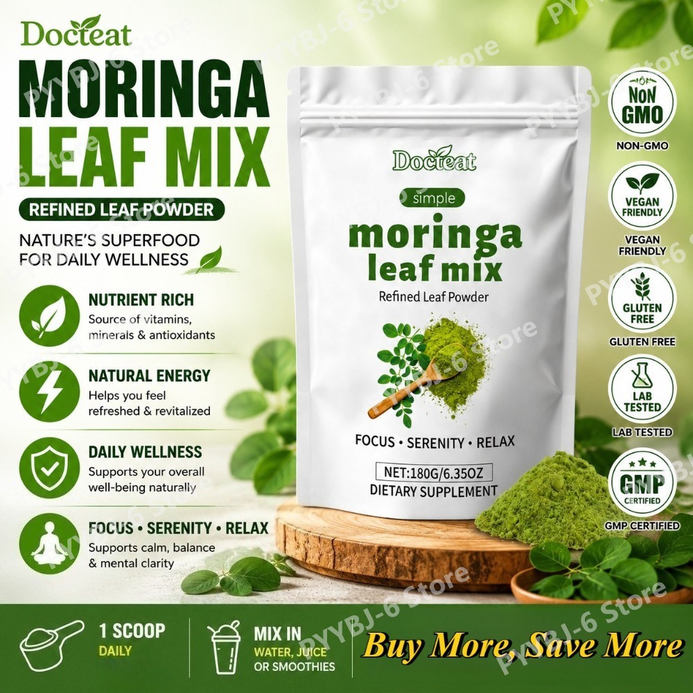 Docteat Moringa Leaf Powder, R - مراجعة Moringa Leaf Powder وسعره